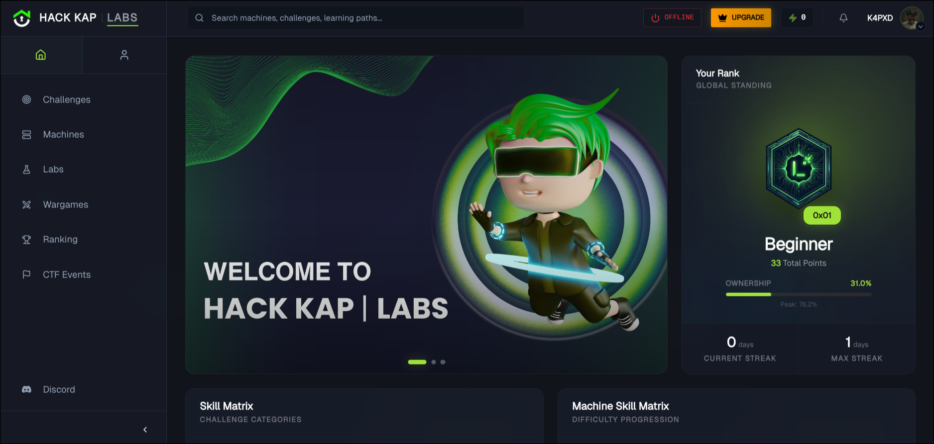 CTF Labs - HACK KAP Platform Preview